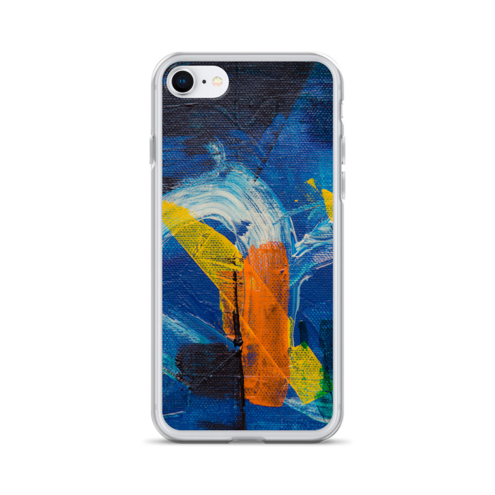 Abstract iPhone case muli-coloured solid accent