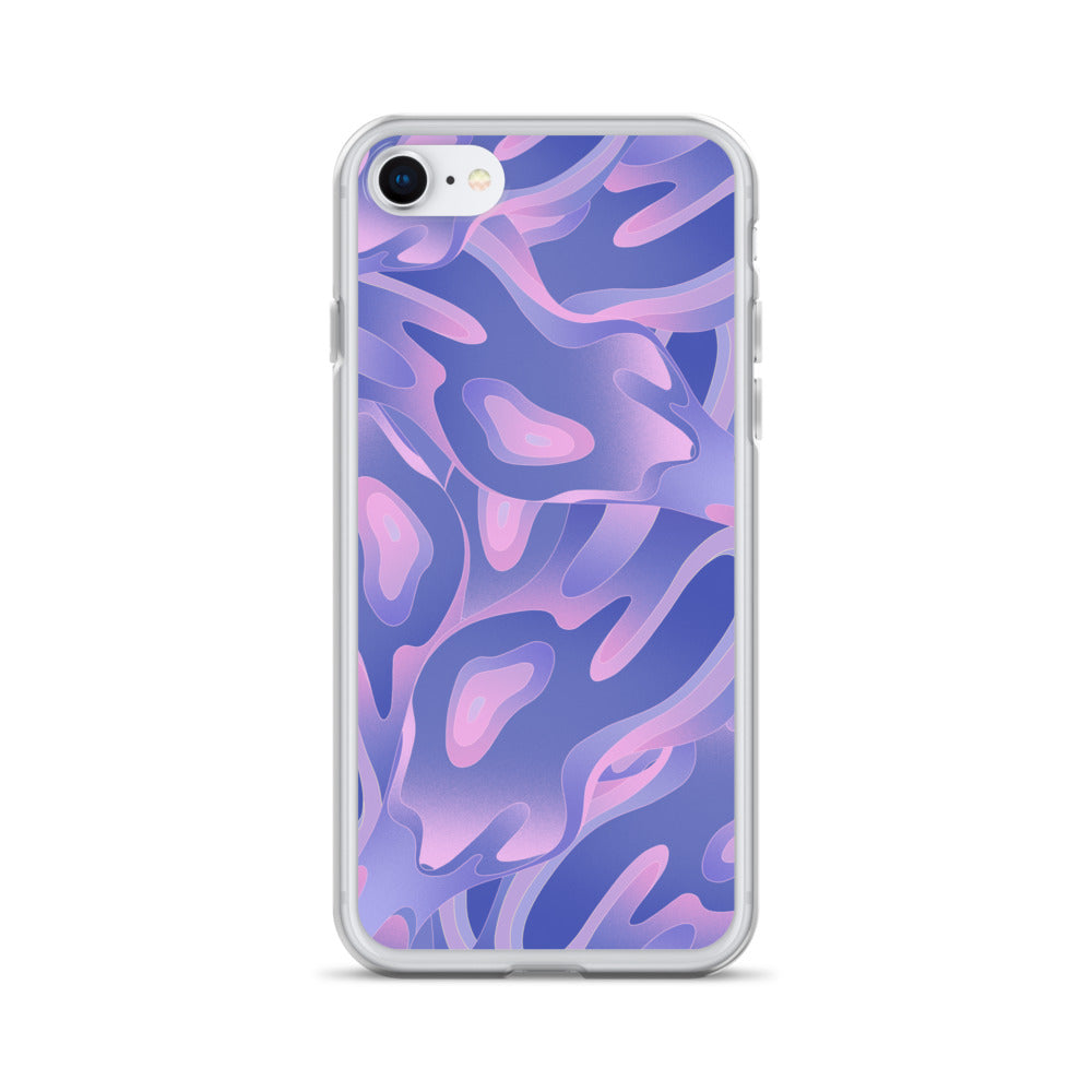 Abstract iPhone case purple/violet waves