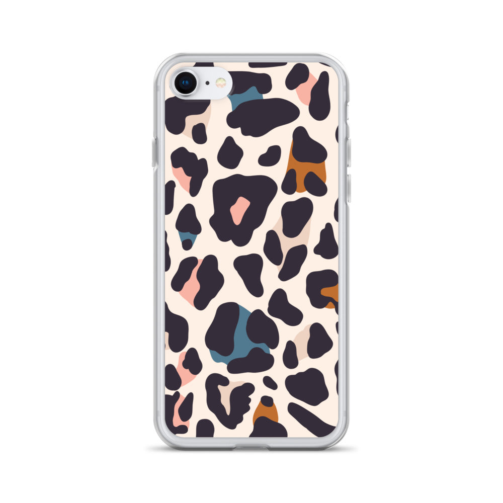 Abstract iPhone case leopard print design