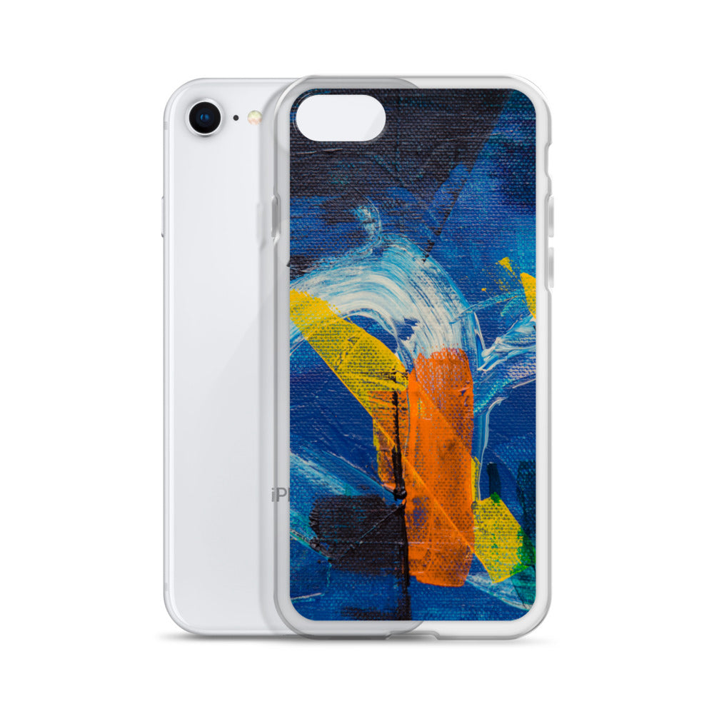 Abstract iPhone case muli-coloured solid accent