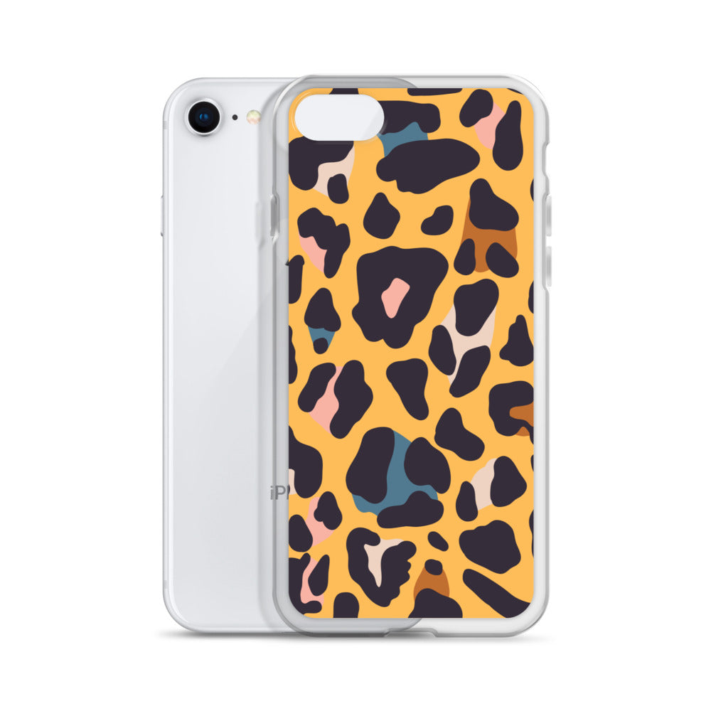 Abstract iPhone case leopard skin print