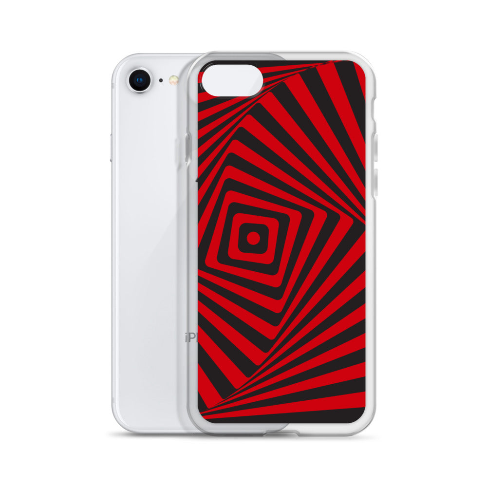 Abstract iPhone case, red maze