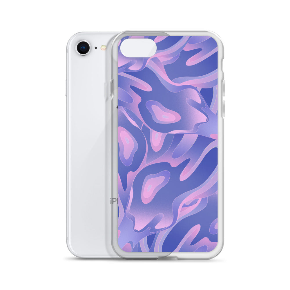 Abstract iPhone case purple/violet waves