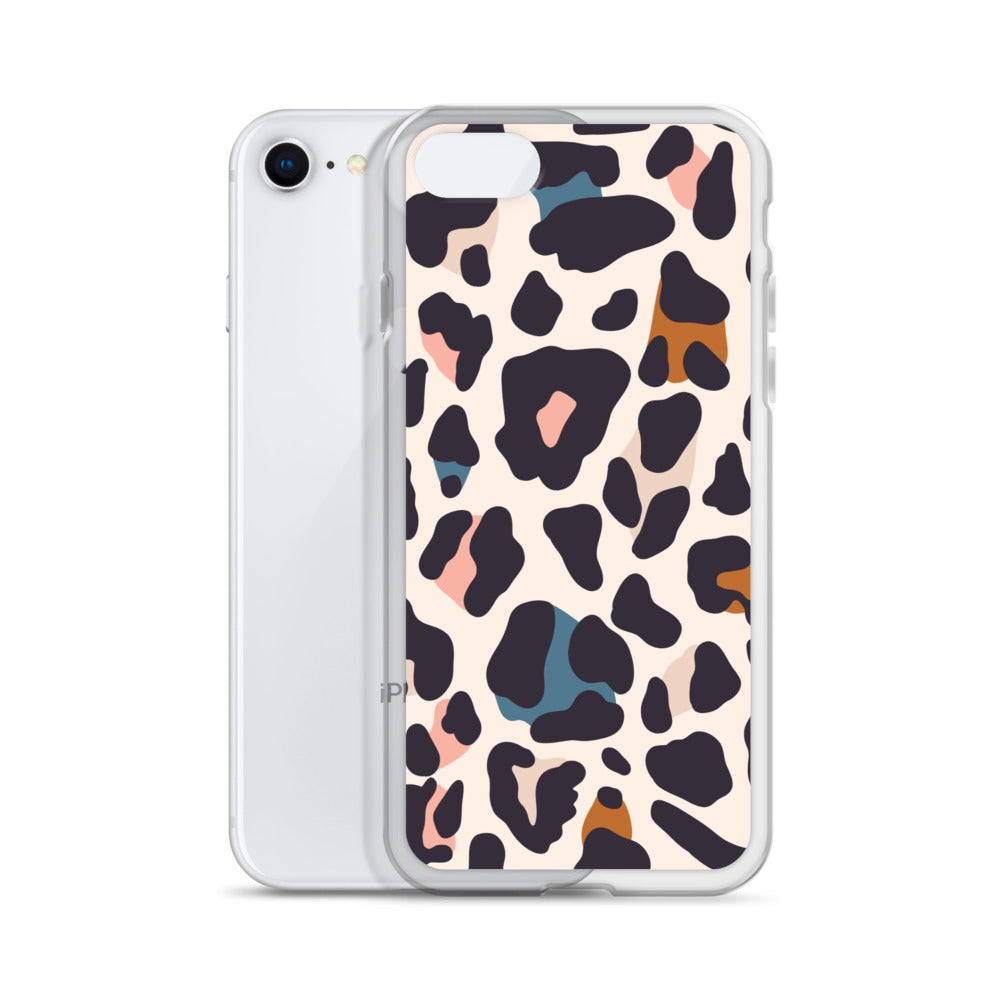 Abstract iPhone case leopard print design