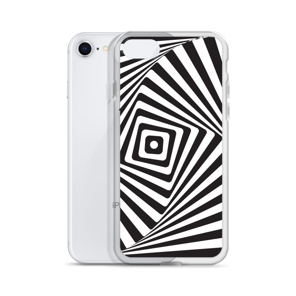 Abstract iPhone case black and white maze