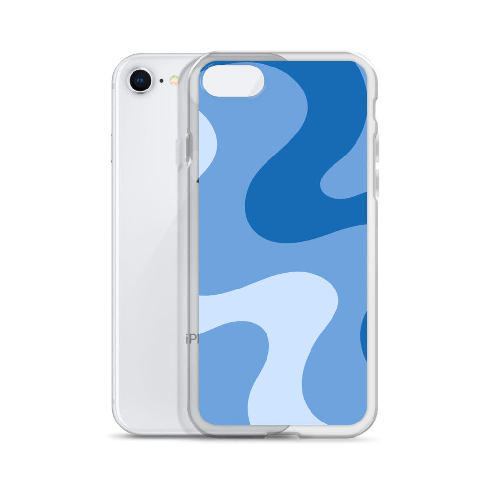 Abstract iPhone case blue swirl