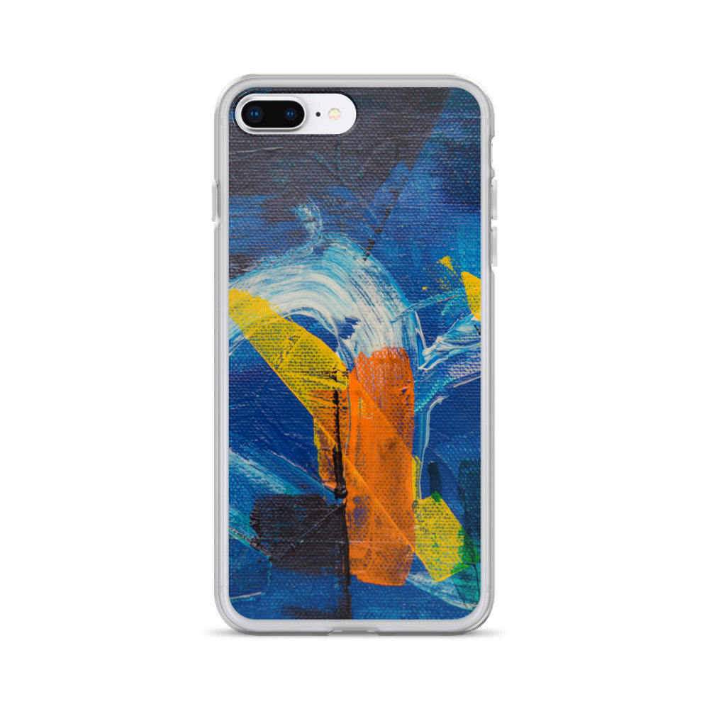 Abstract iPhone case muli-coloured solid accent