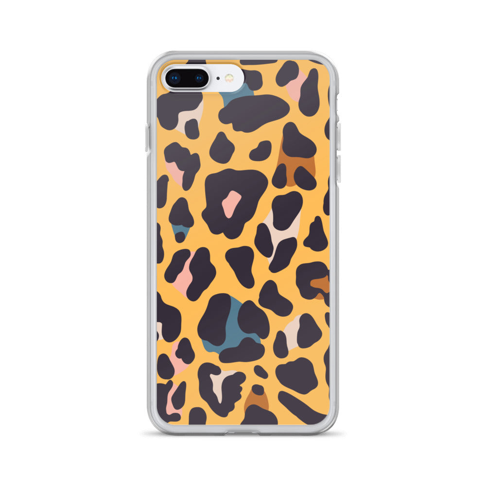 Abstract iPhone case leopard skin print