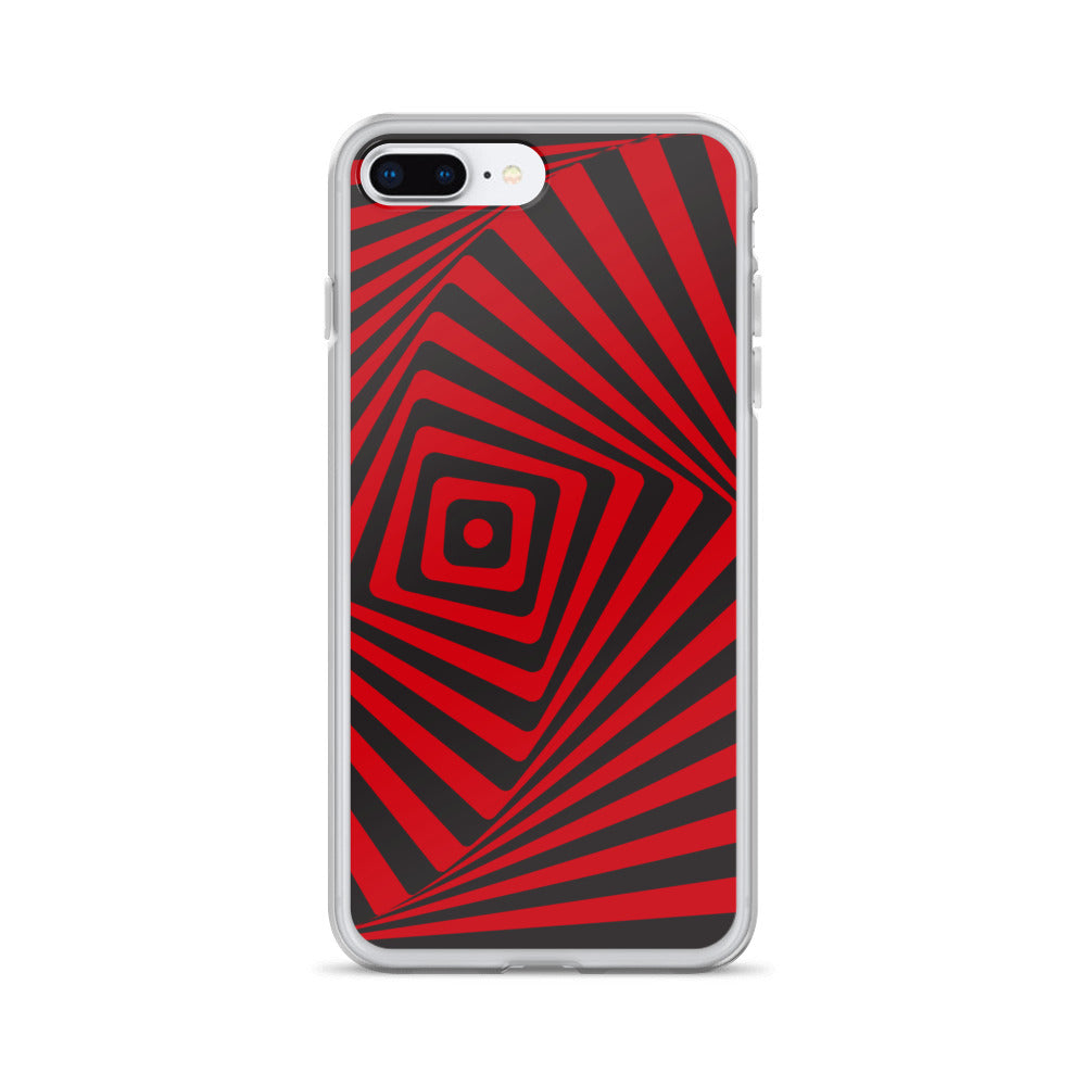 Abstract iPhone case, red maze