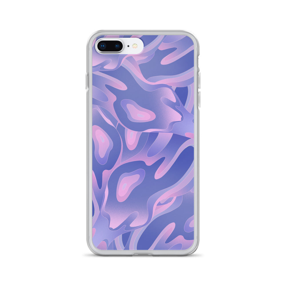 Abstract iPhone case purple/violet waves