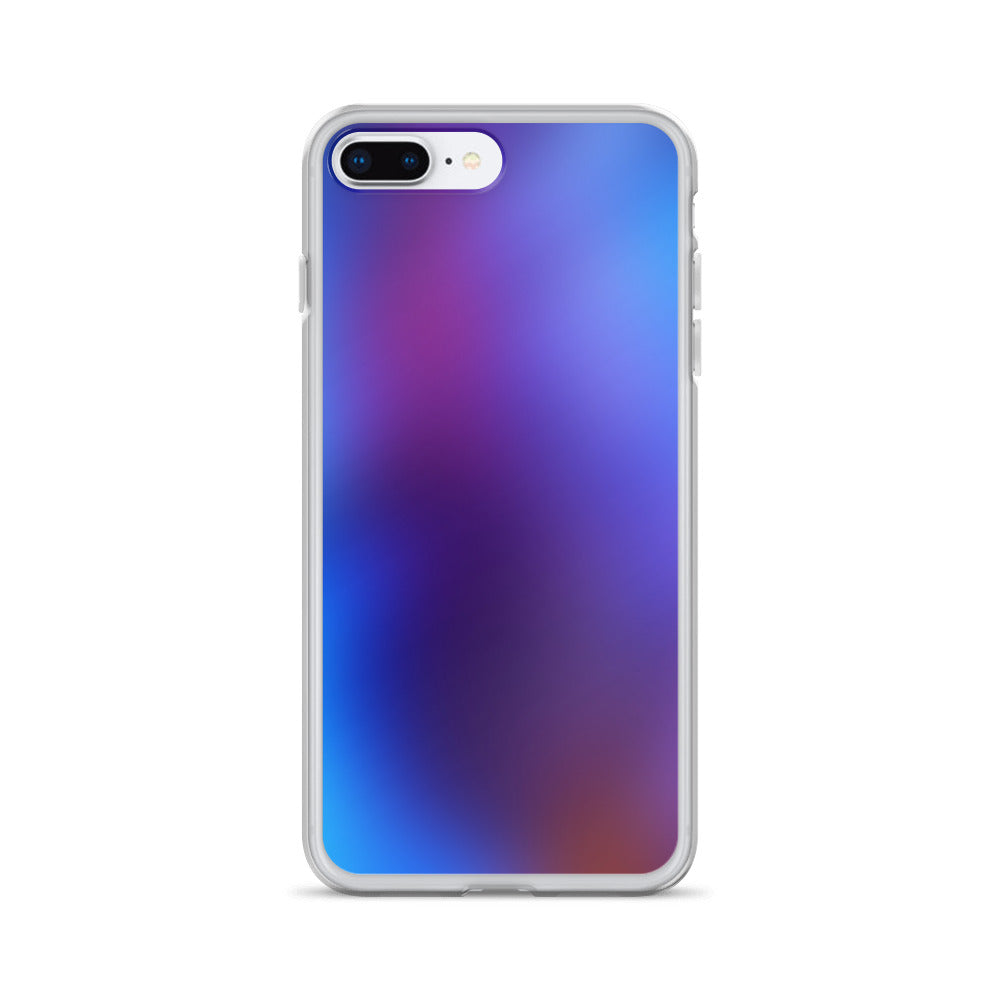 Abstract iPhone case blurry blue