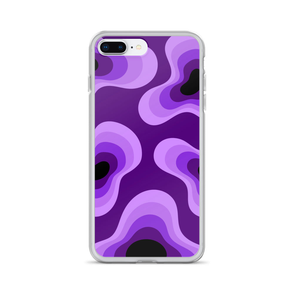 Abstract iPhone case purple lava bubbles