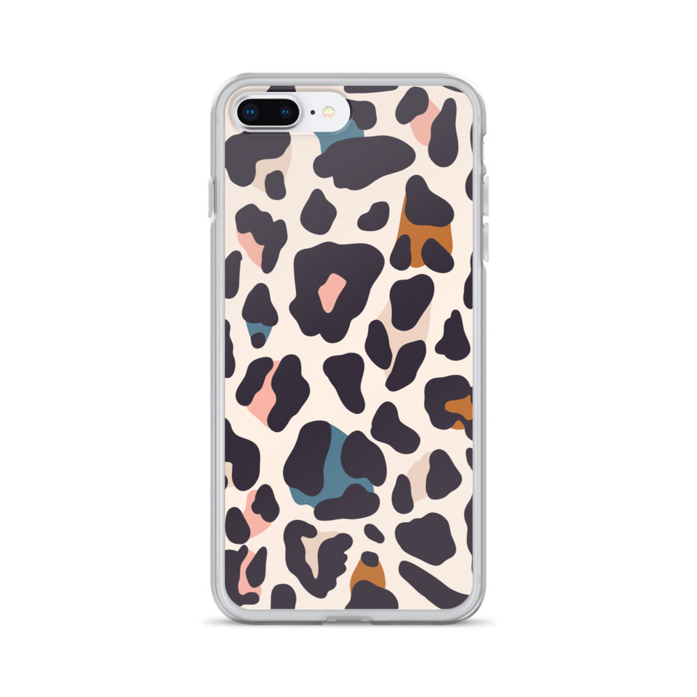 Abstract iPhone case leopard print design