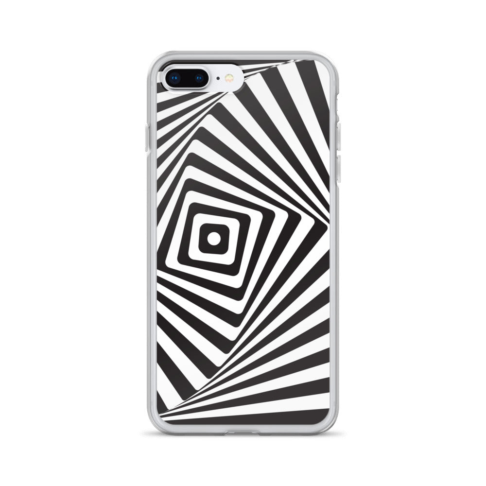 Abstract iPhone case black and white maze