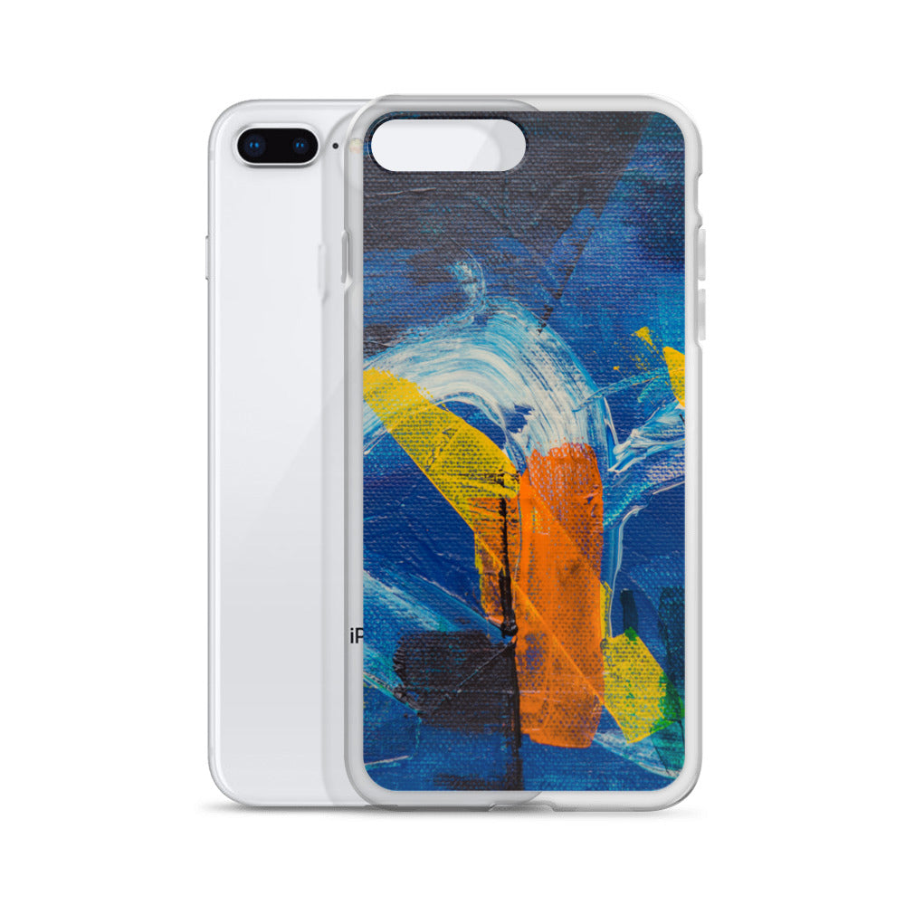 Abstract iPhone case muli-coloured solid accent