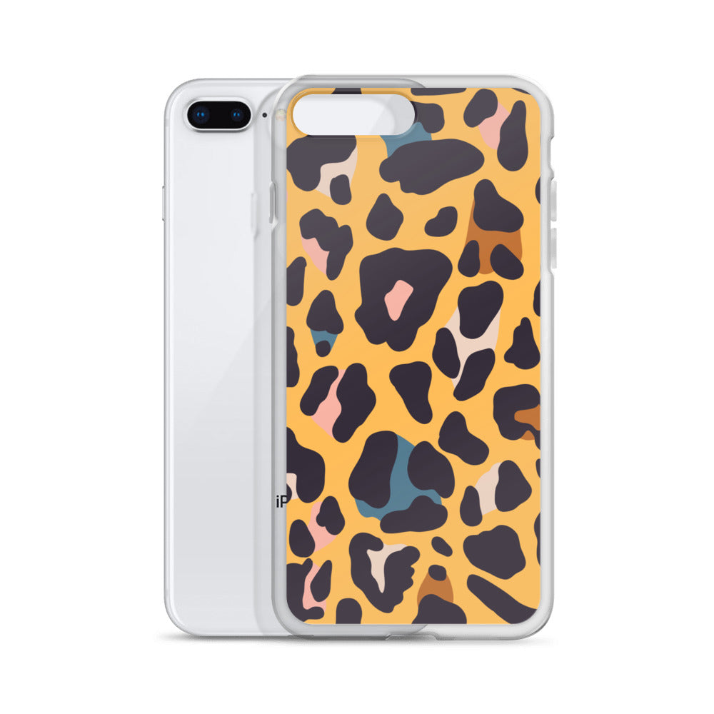 Abstract iPhone case leopard skin print