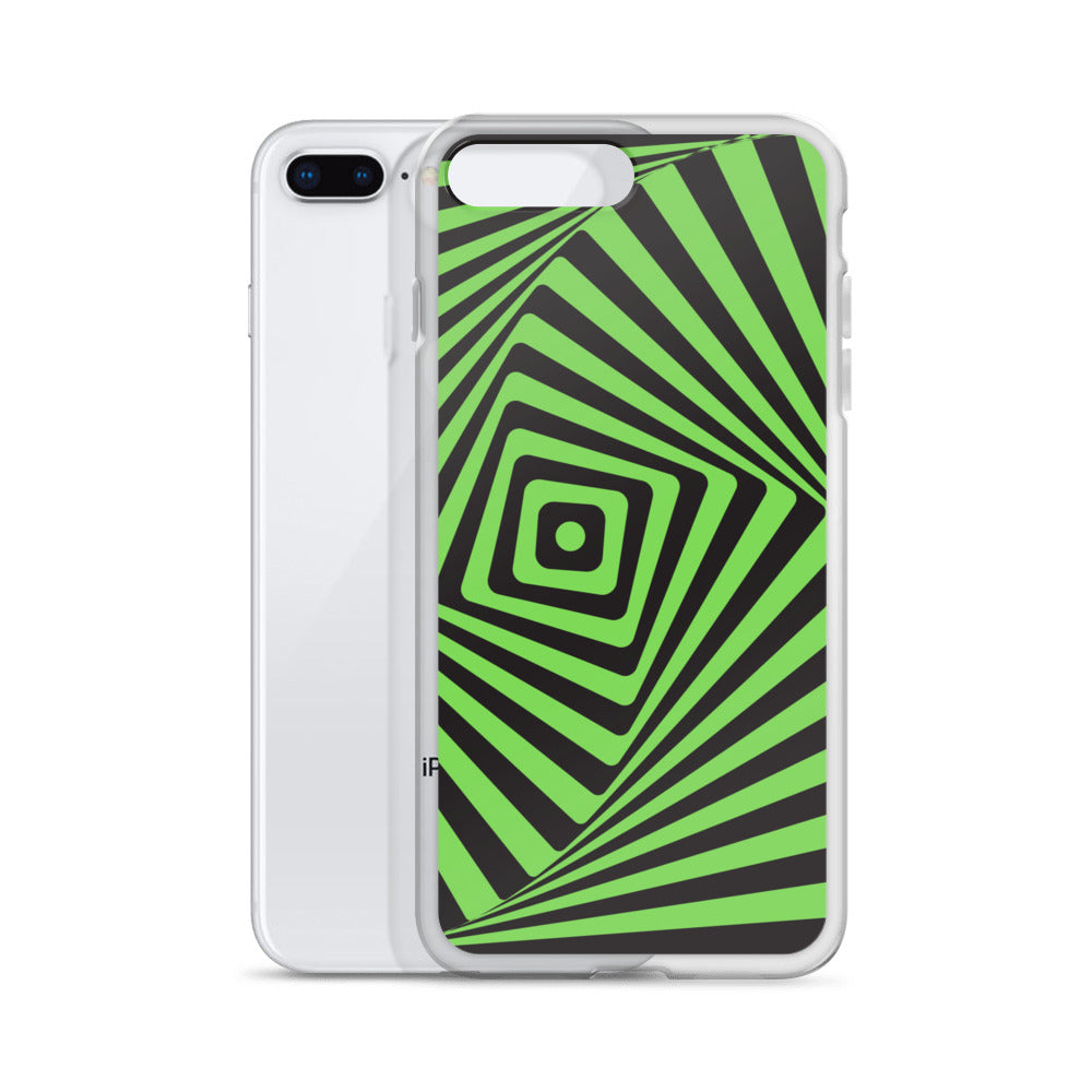 Abstract iPhone case green maze