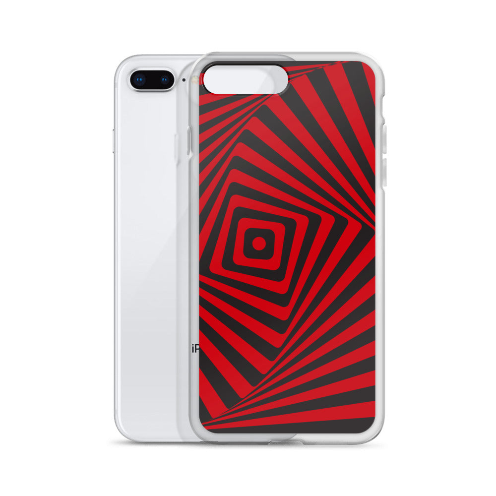 Abstract iPhone case, red maze