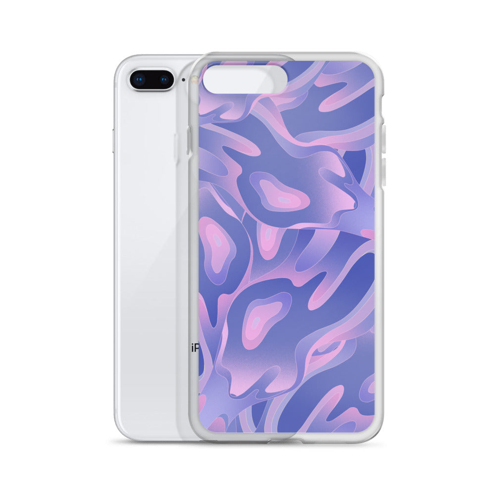 Abstract iPhone case purple/violet waves