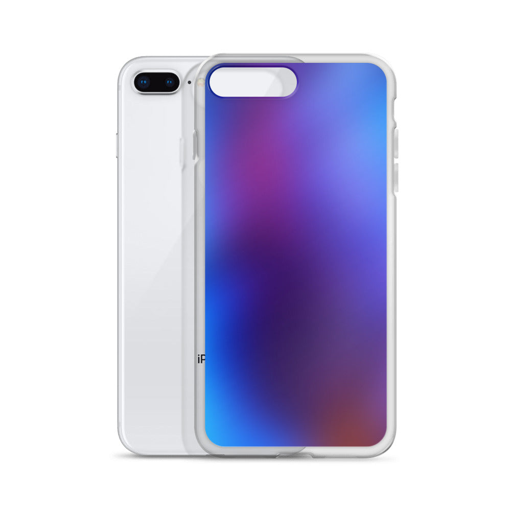 Abstract iPhone case blurry blue