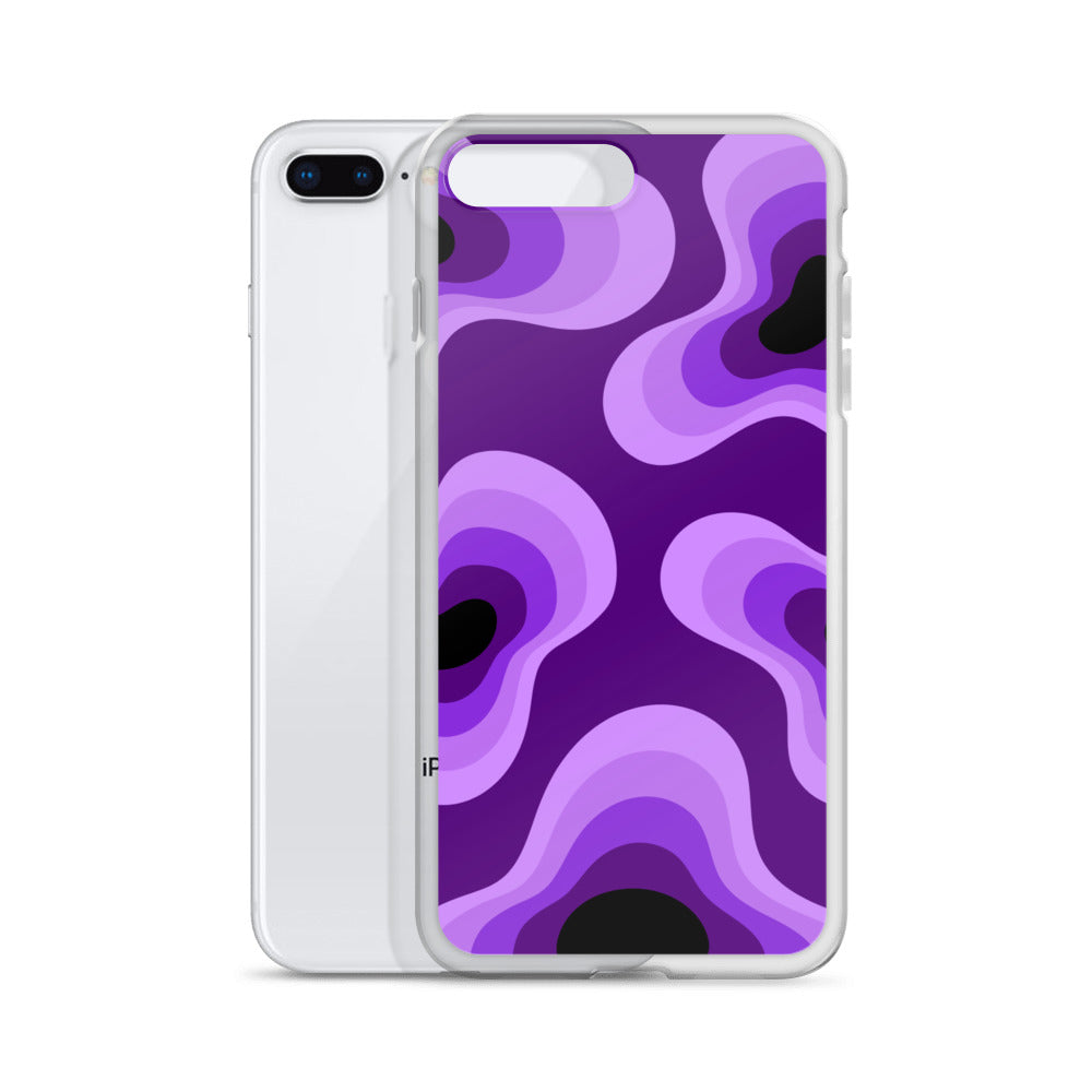 Abstract iPhone case purple lava bubbles