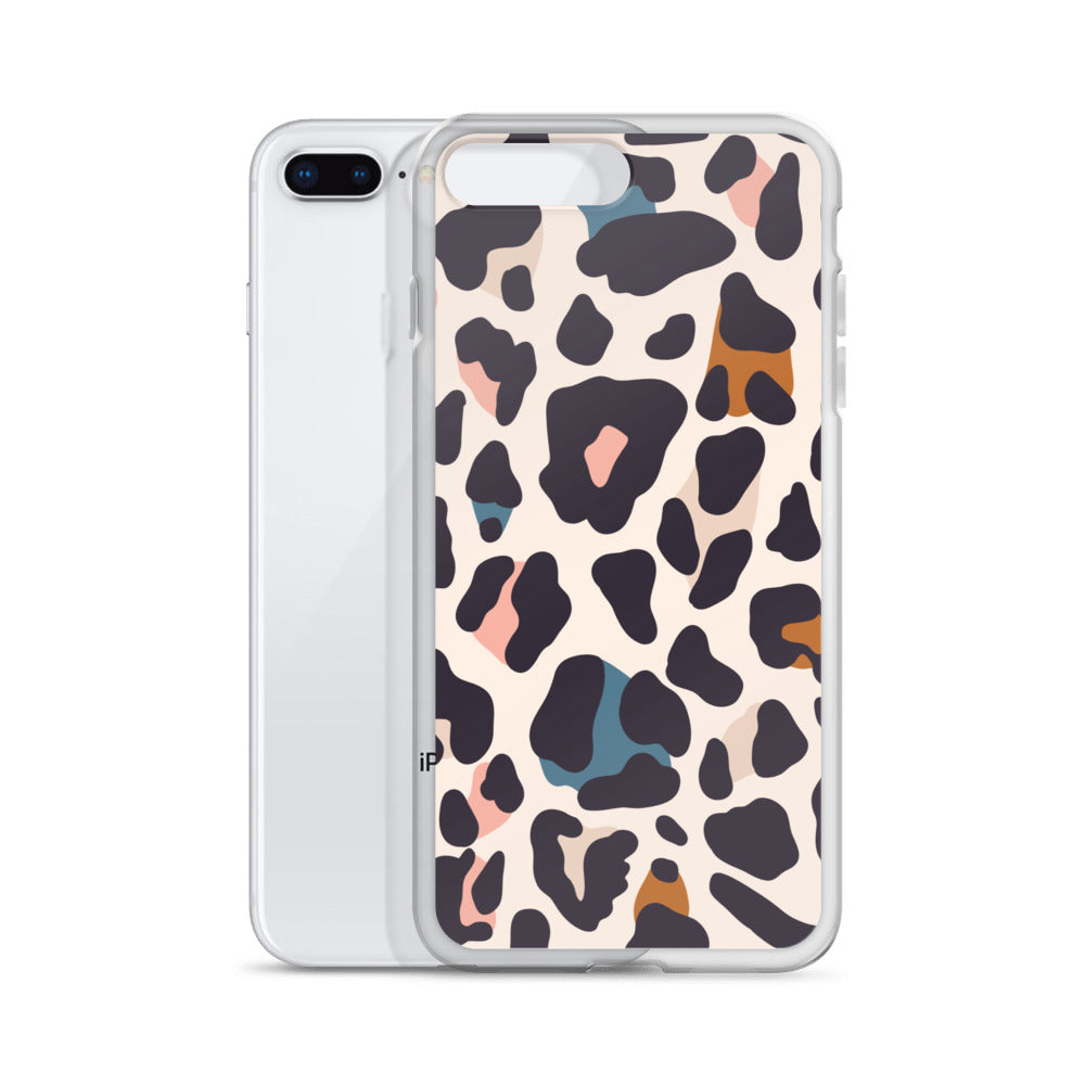 Abstract iPhone case leopard print design