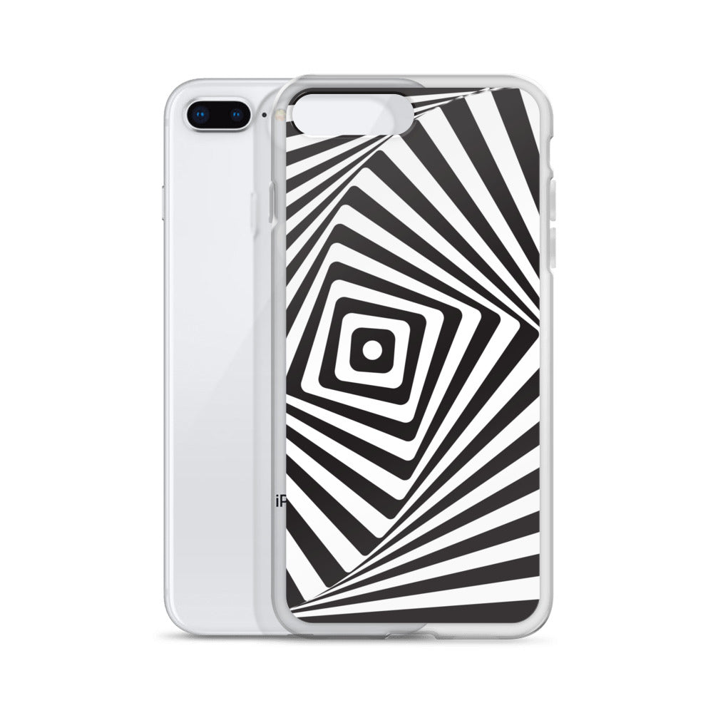 Abstract iPhone case black and white maze