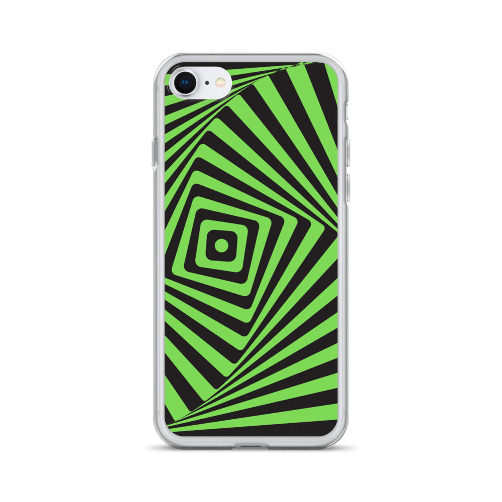 Abstract iPhone case green maze