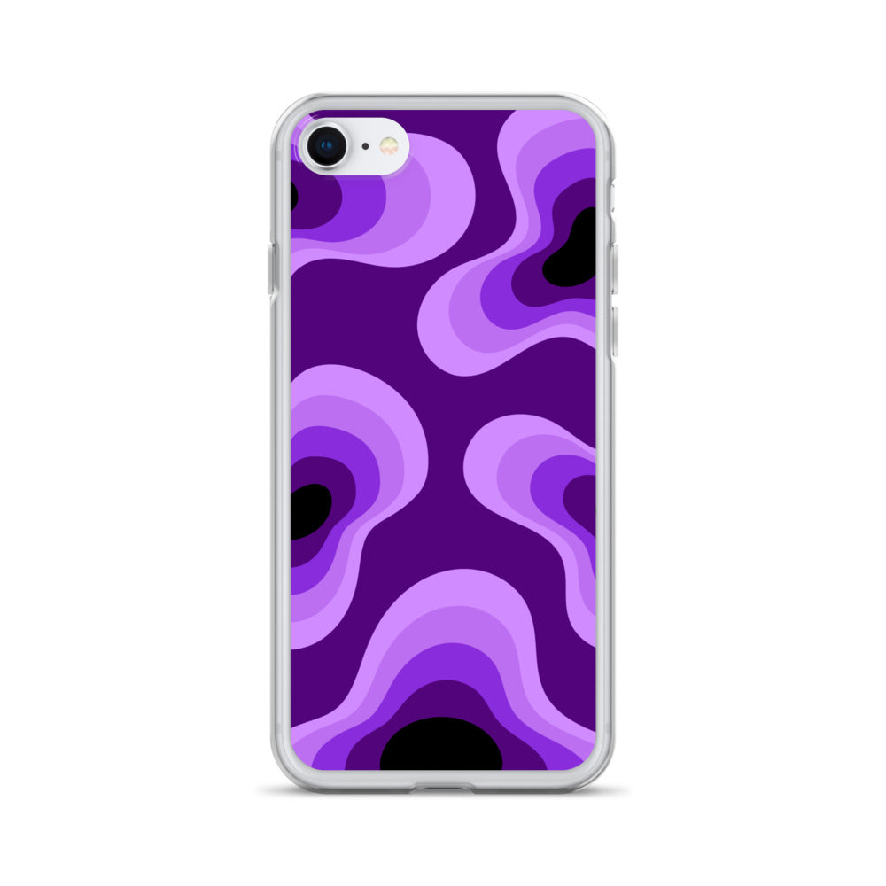 Abstract iPhone case purple lava bubbles