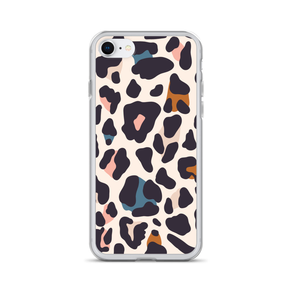 Abstract iPhone case leopard print design