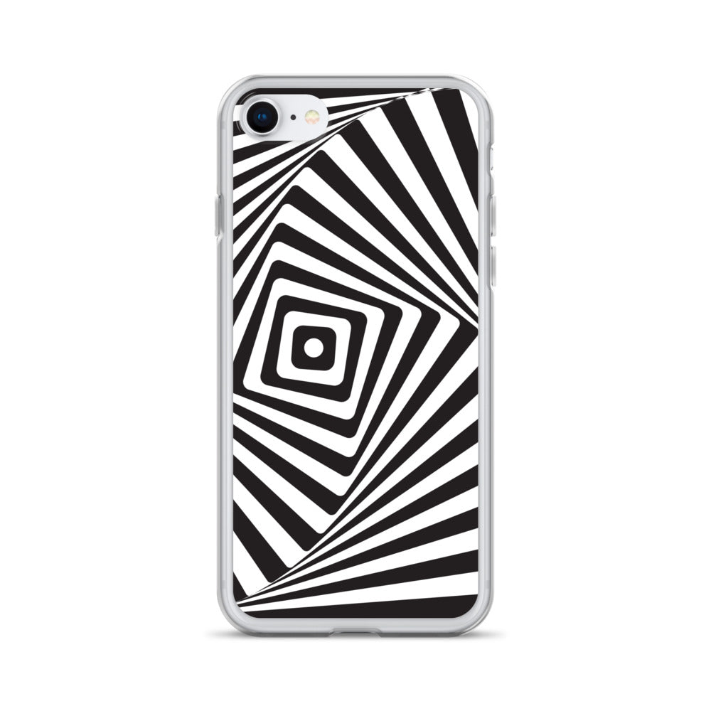 Abstract iPhone case black and white maze