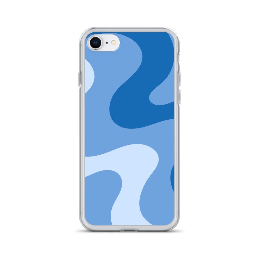 Abstract iPhone case blue swirl