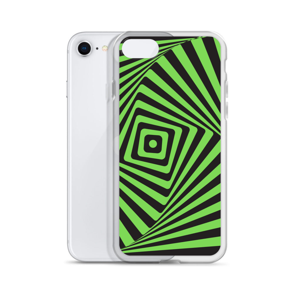 Abstract iPhone case green maze