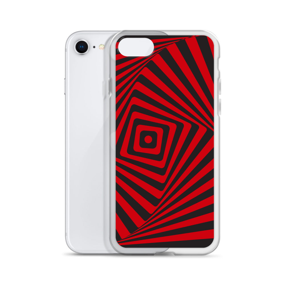 Abstract iPhone case, red maze