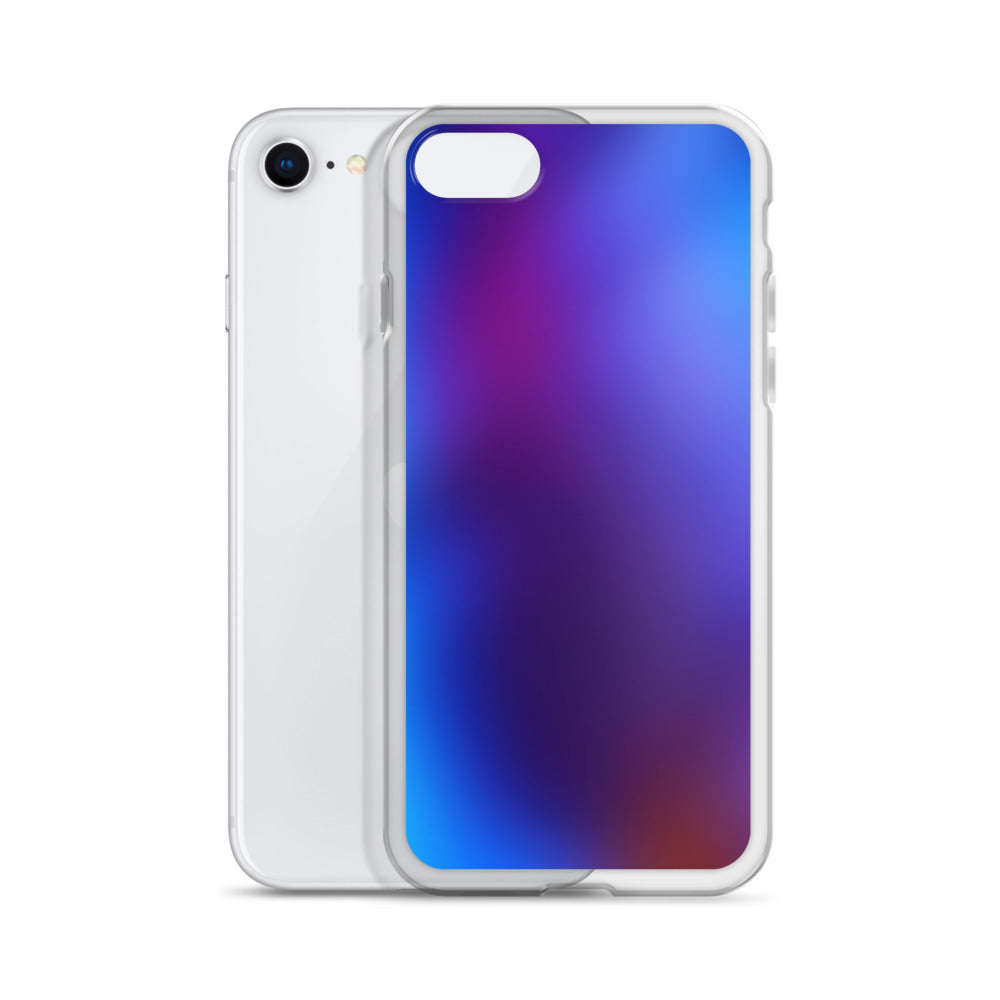 Abstract iPhone case blurry blue