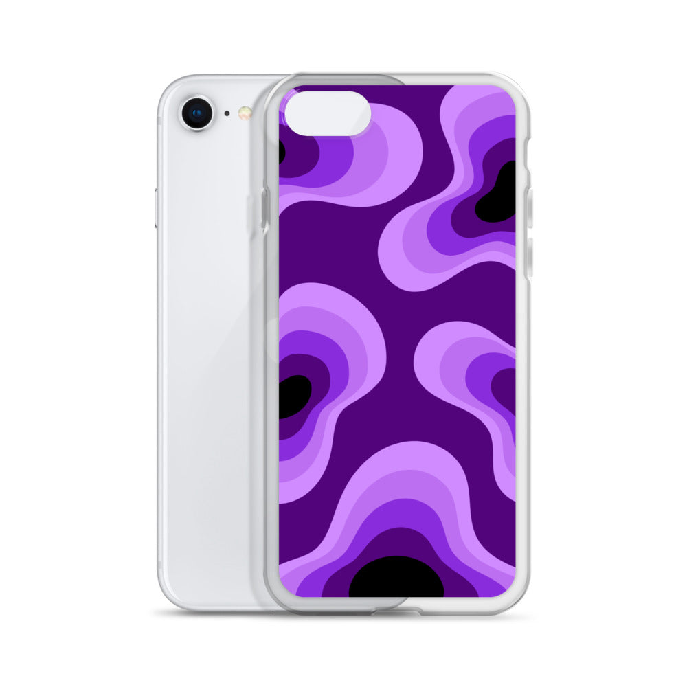 Abstract iPhone case purple lava bubbles