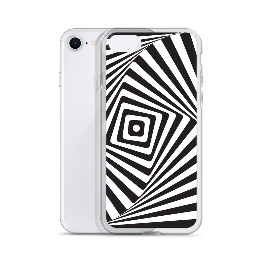 Abstract iPhone case black and white maze