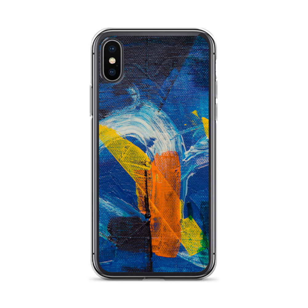 Abstract iPhone case muli-coloured solid accent