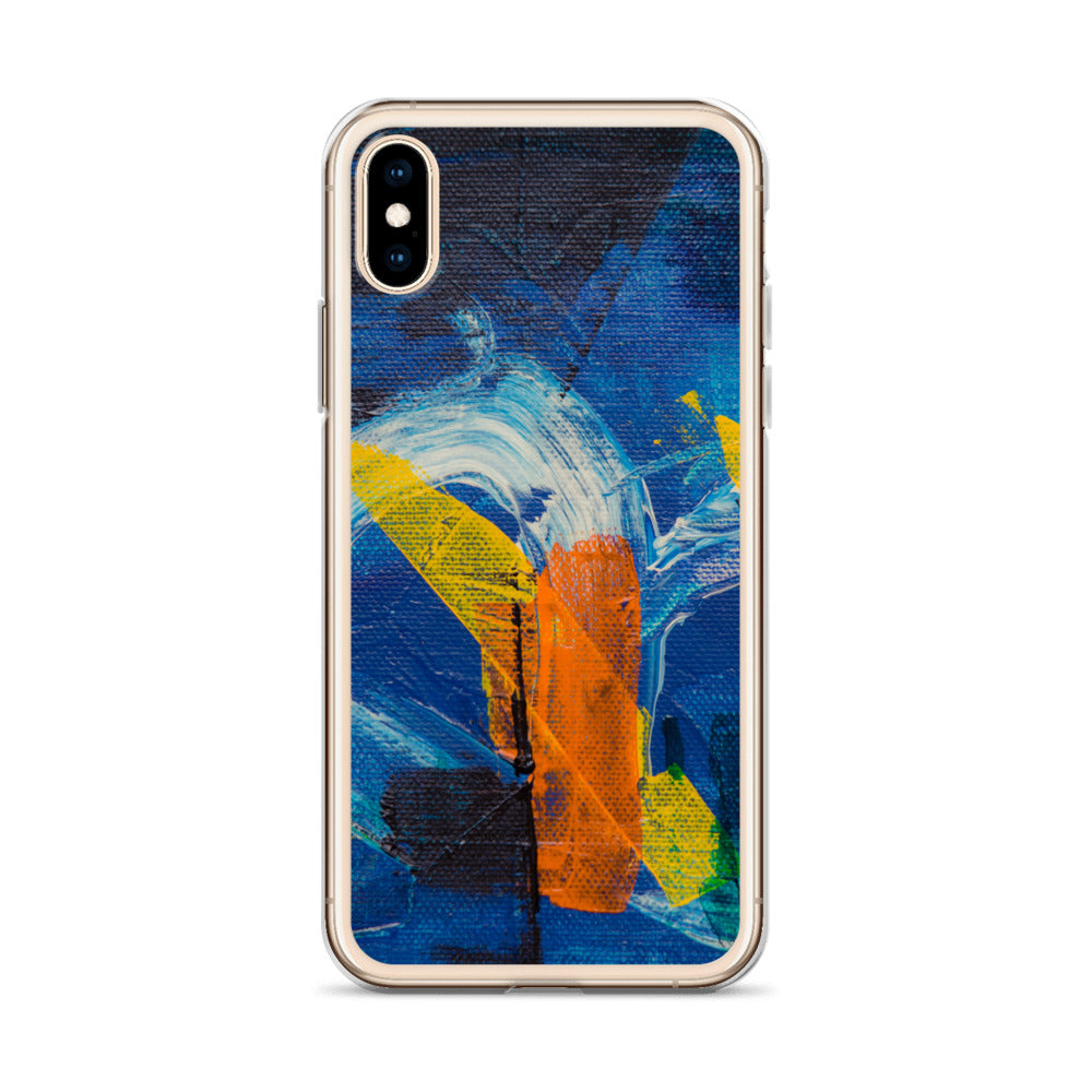 Abstract iPhone case muli-coloured solid accent