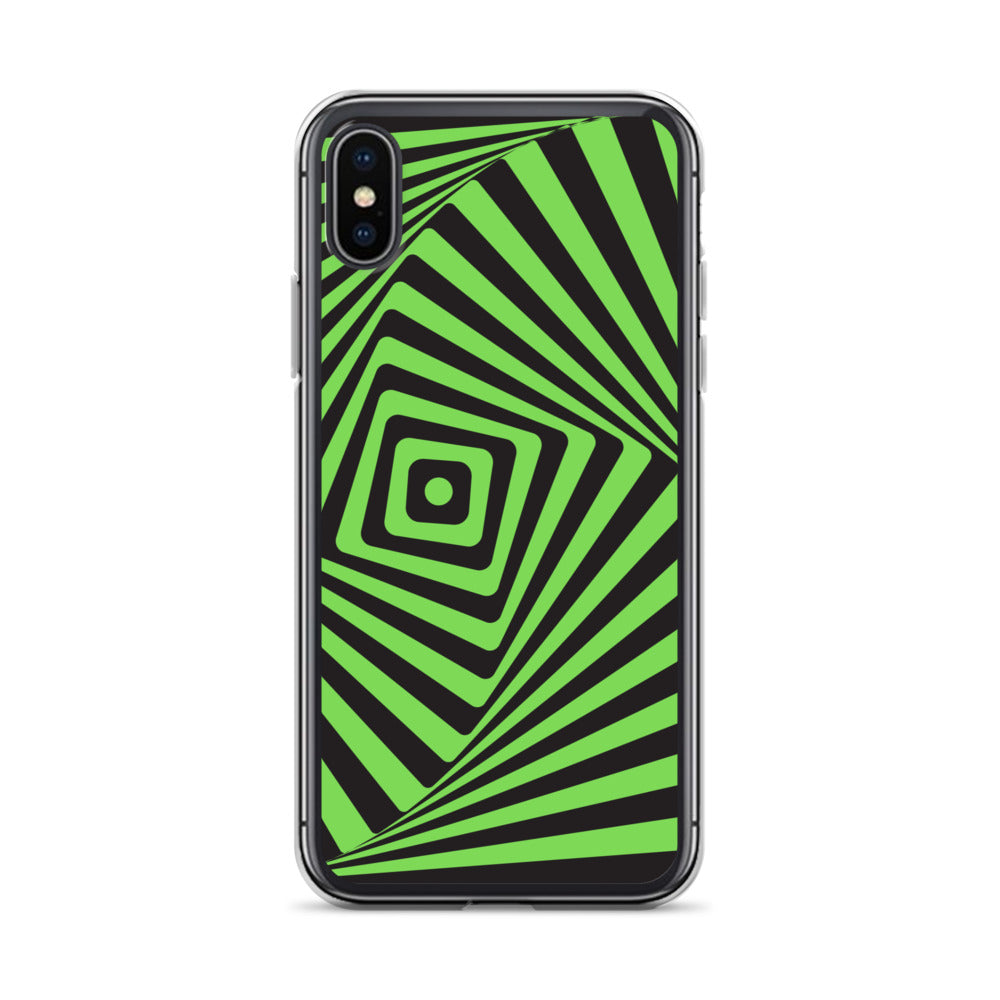 Abstract iPhone case green maze