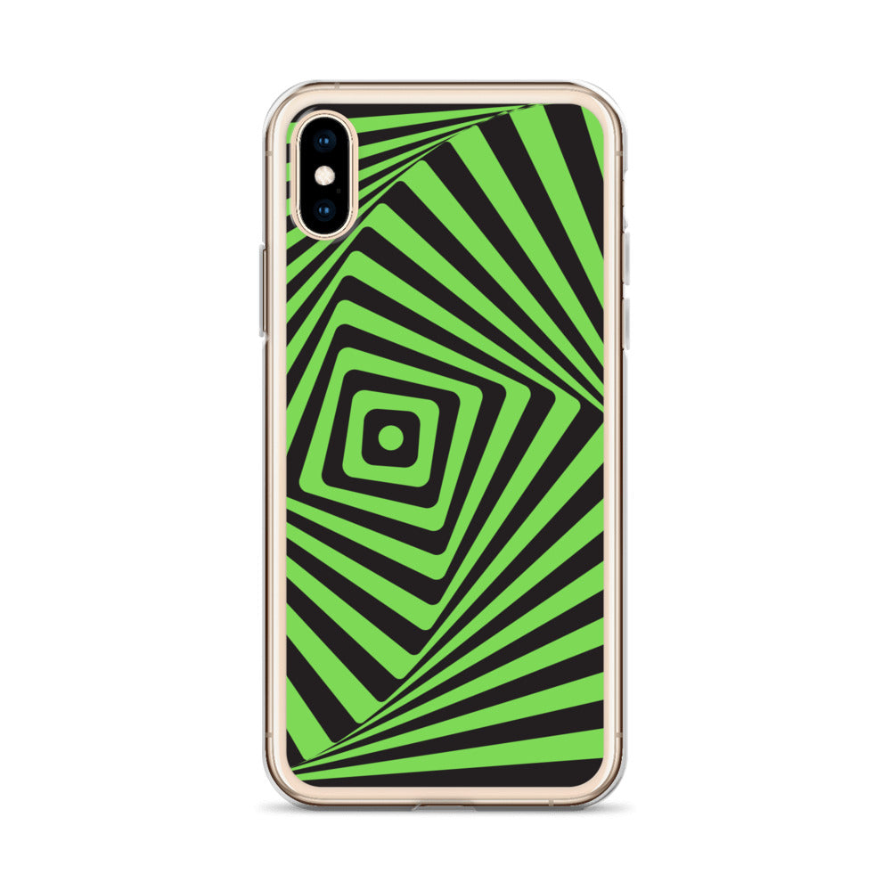 Abstract iPhone case green maze