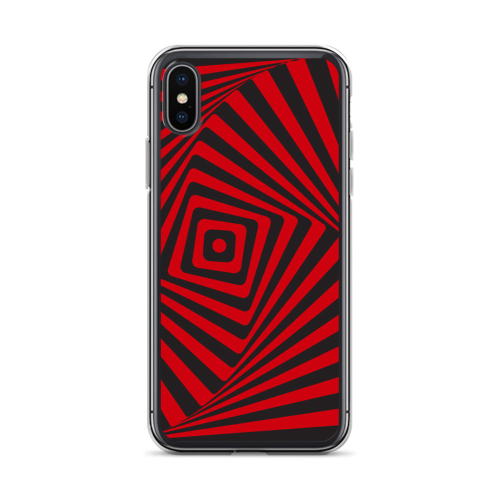 Abstract iPhone case, red maze