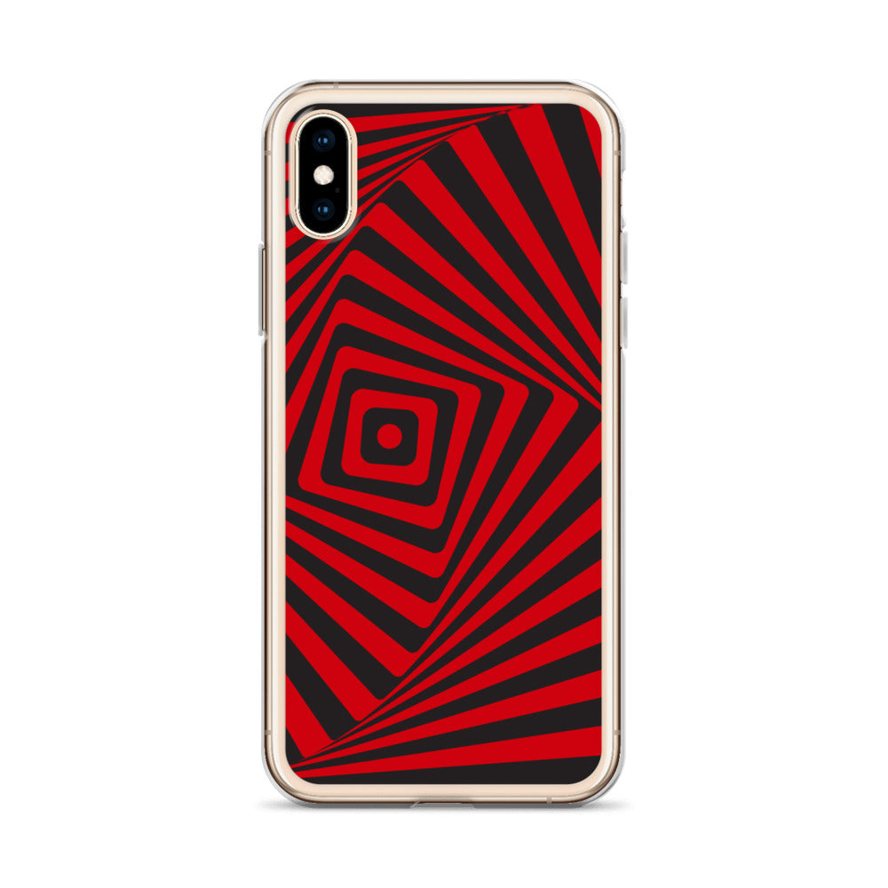 Abstract iPhone case, red maze