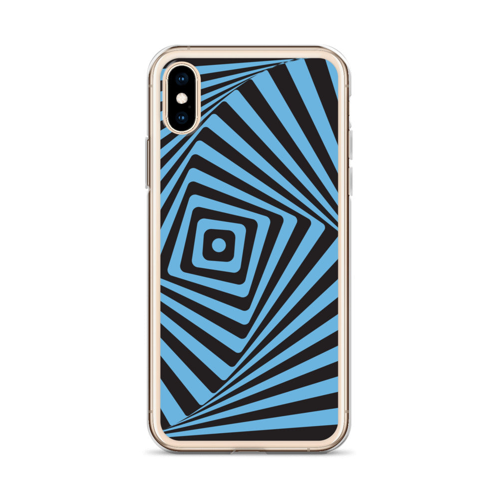 Abstract iPhone case, blue maze