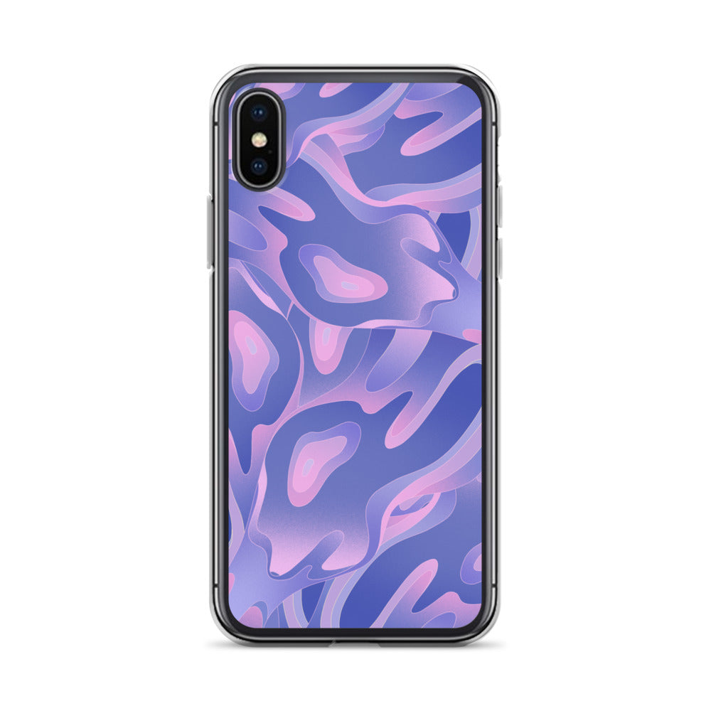 Abstract iPhone case purple/violet waves