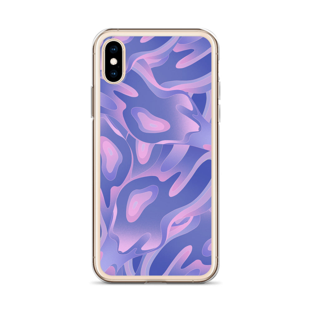 Abstract iPhone case purple/violet waves