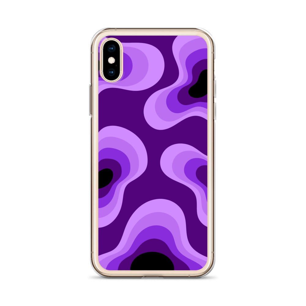 Abstract iPhone case purple lava bubbles