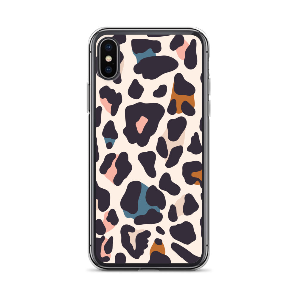 Abstract iPhone case leopard print design