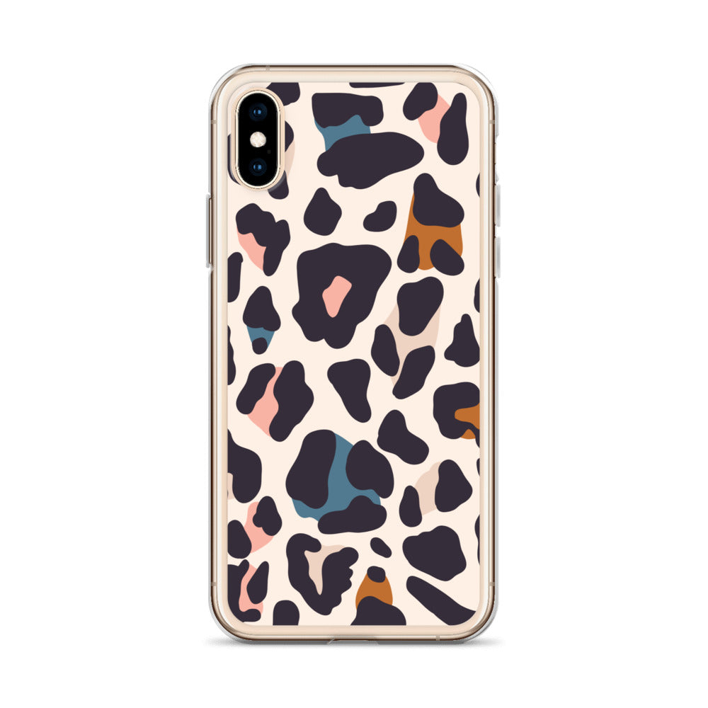 Abstract iPhone case leopard print design