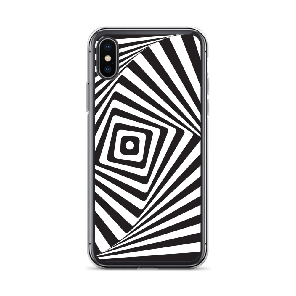 Abstract iPhone case black and white maze